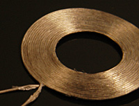 Spiral Coil using Magnetic-plated Wire