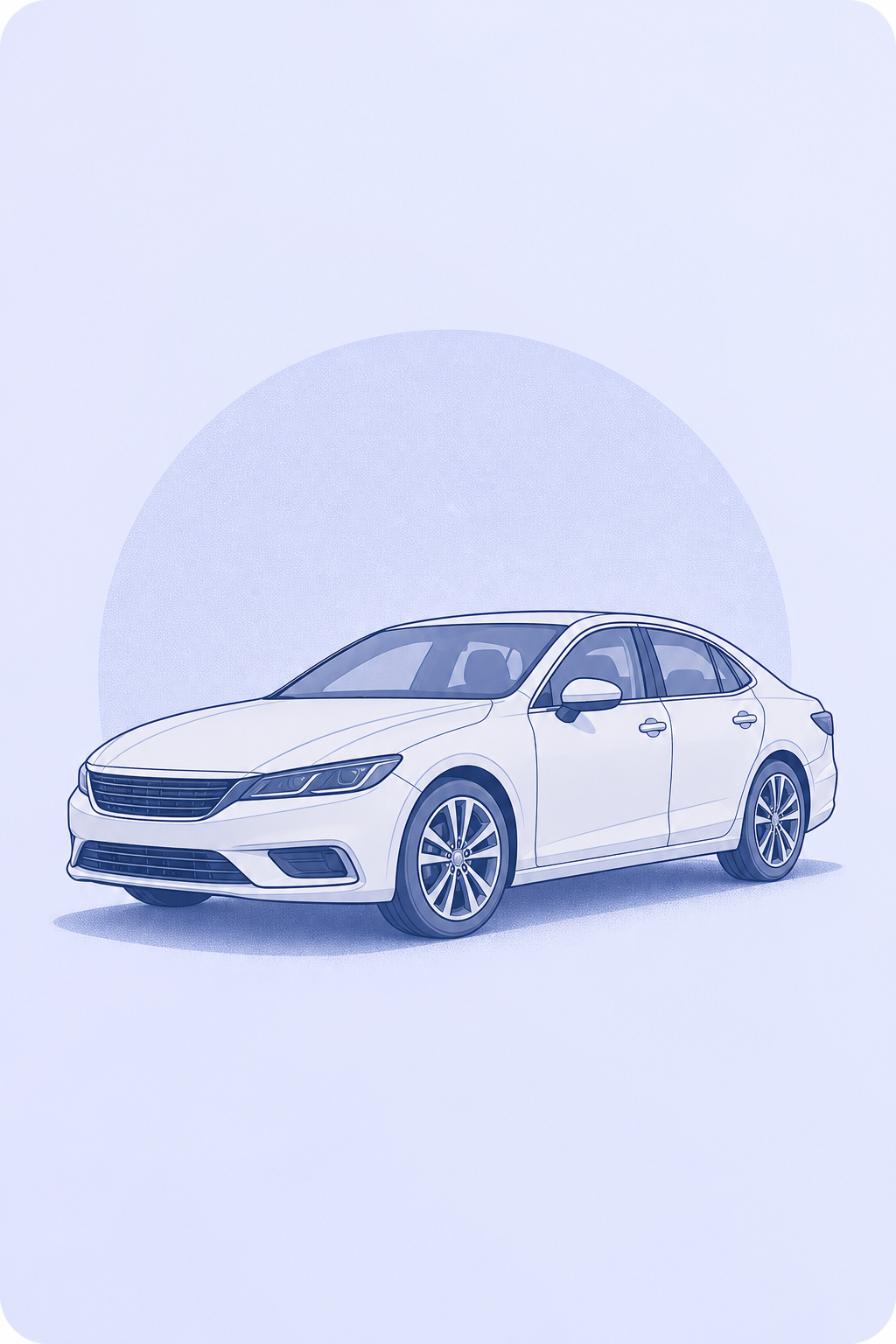 一般的な乗用車のイラスト